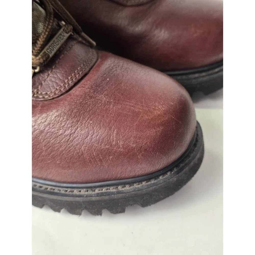 Wolverine Camo Men's Boots Size 7.5 Brown Leather Hunting Work‎ High Top Shoes